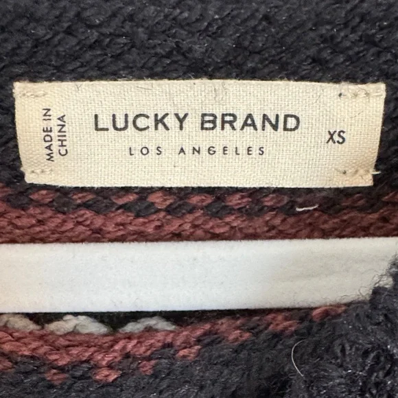 Lucky Brand Women's Striped Knit Sweater - Black, Pink, Brown - Picture 2 of 4